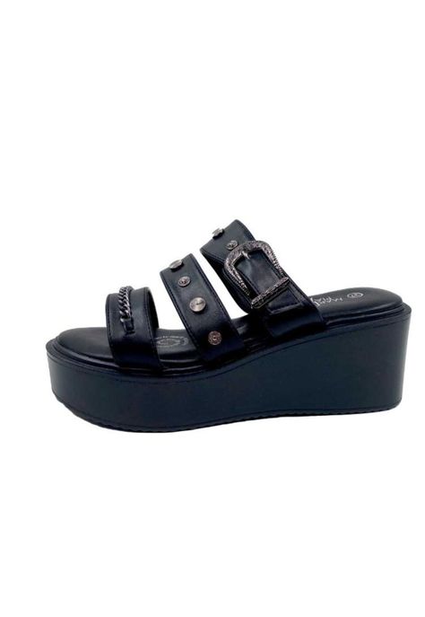 Sandalia Negro Sheryl Mujer Maria Pia-3