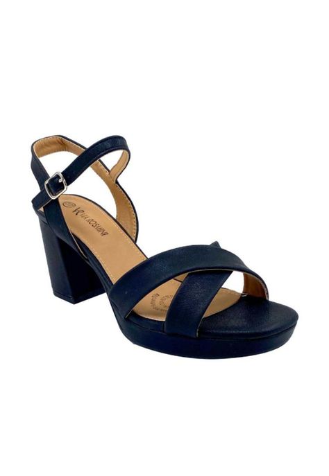 Sandalia Mujer Negro Genne Via Rosmini-1