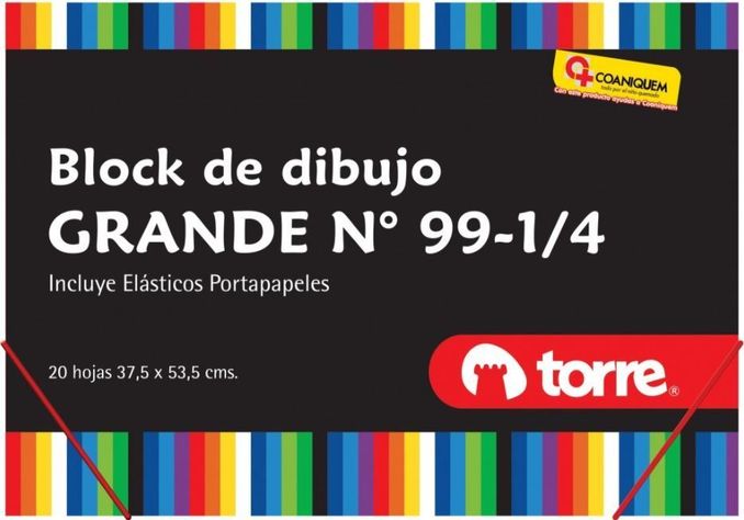 BLOCK DIBUJO 1/4 GRANDE N° 99 20 HOJAS TORRE-0
