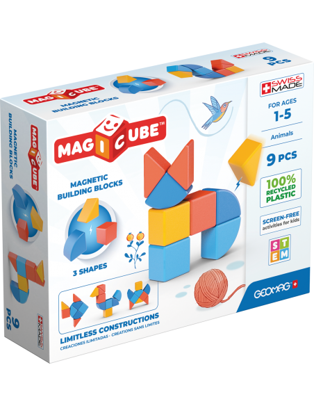 Figuras Magnéticas MAGICUBE Animales 9U-Línea Eco-0