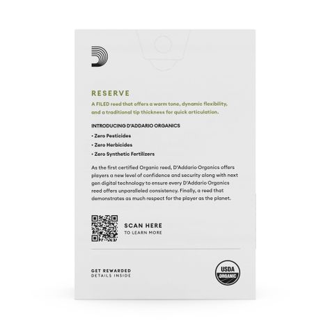 Cañas Saxo Alto 2.5 Organic Reserve Pack 10 Daddario-3