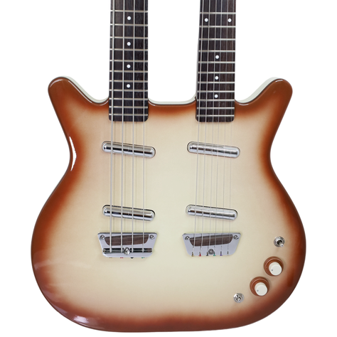 Guitarra/Bajo Doble Mástil Copper Burst DB604 Danelectro-2