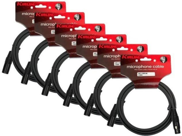 Pack 6  cable Micrófono Serie c Xlr10M  Kirlin Mpc6-470Pb-10-0