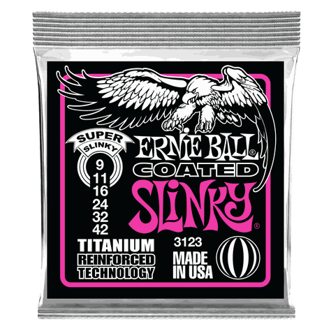 SET DE CUERDAS ERNIE  BALL SLINKY TITANIUM 9 - 42-0