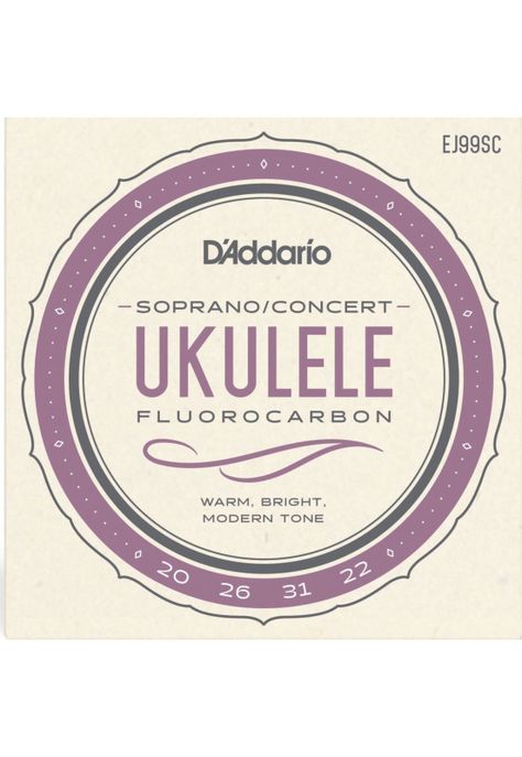 Set Cuerdas Ukelele Soprano-Concierto EJ99SC Daddario-1