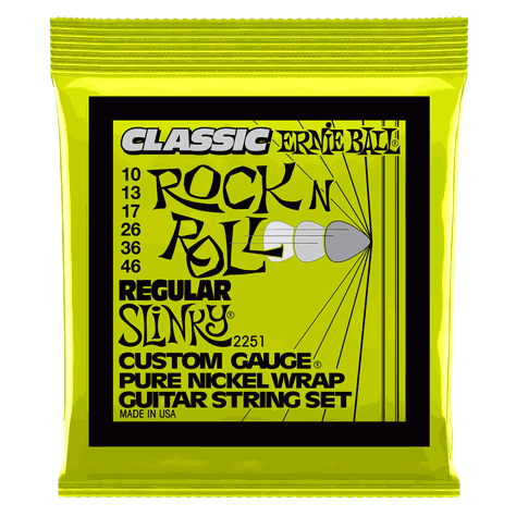 SET DE CUERDAS ERNIE  BALL REGULAR SLINKY NICKEL 10 - 46-0