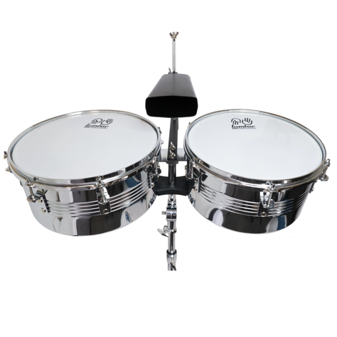 Timbales 13x14xH6.5'' plateada Tumbao-1