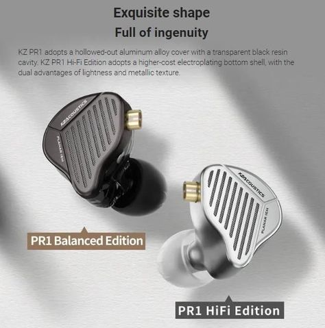 KZ Audífono PR1 BLC VER.-1