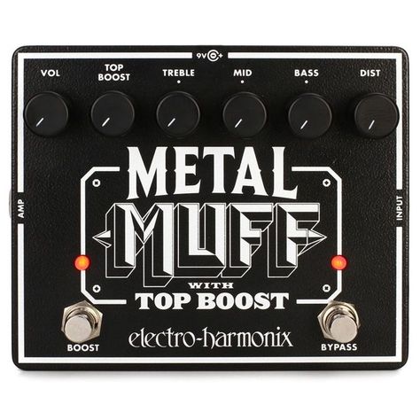 Pedal de Distorsión para Guitarra Eléctrica Electro-Harmonix Metal Muff con Booster  -0