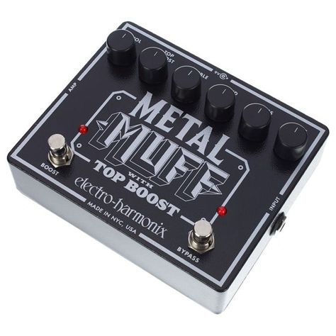 Pedal de Distorsión para Guitarra Eléctrica Electro-Harmonix Metal Muff con Booster  -1