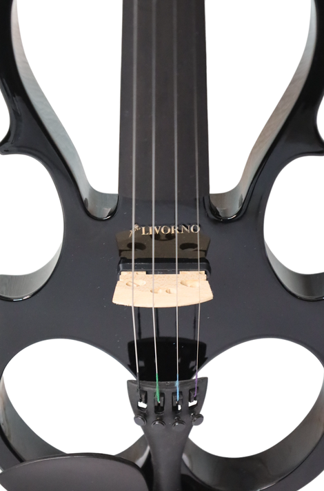 Violín Eléctrico Livorno 4/4 Negro LIV-E-40BK-3