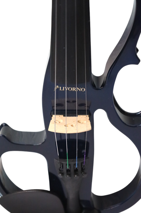 Violín Eléctrico Livorno 4/4 Azul LIV-E-41BL-2