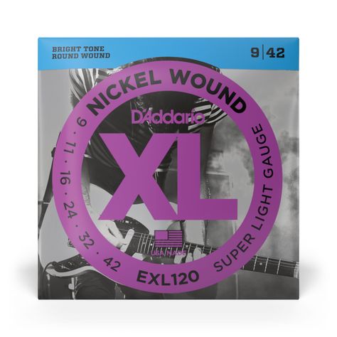Set de cuerdas Guitarra Eléctrica XL Sup Lite EXL120 Daddario-0