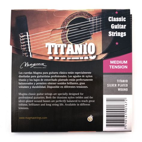 Set Cuerdas Guitarra Clásica Titanio GC110T Magma-1
