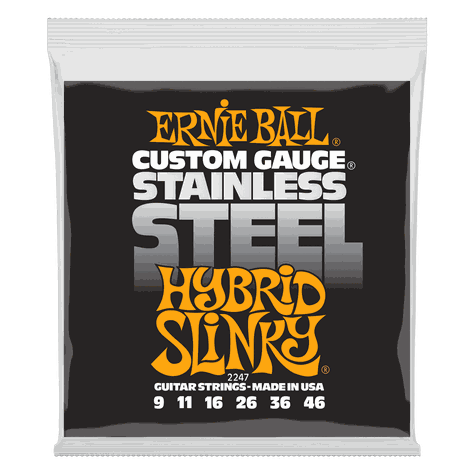 SET DE CUERDAS ERNIE  BALL HYBRID SLINKY INOXIDABLE 9 – 46-0