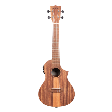 Ukelele Kala Teak Tri-Top Concierto Eq-0