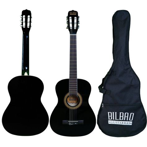 Guitarra Acústica Bilbao 3/4 BIL-34-BK + Funda-0
