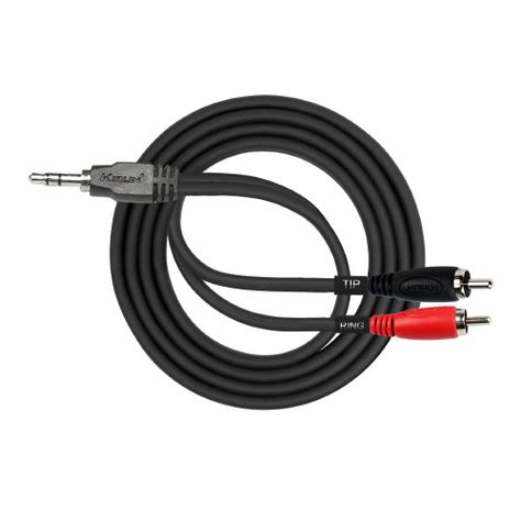 Cable Y Miniplug-2Rca 3M Nickel Plated Ye-364-3-0