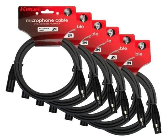 Pack 6 cable Microfono Serie c Xlr3M Kirlin Mpc6-470Pb-3-0