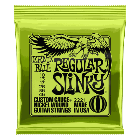 SET DE CUERDAS ERNIE BALL REGULAR SLINKY 10 – 46-0