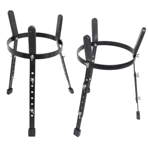 Set conga 10x11xH28'' café madera + stand-3