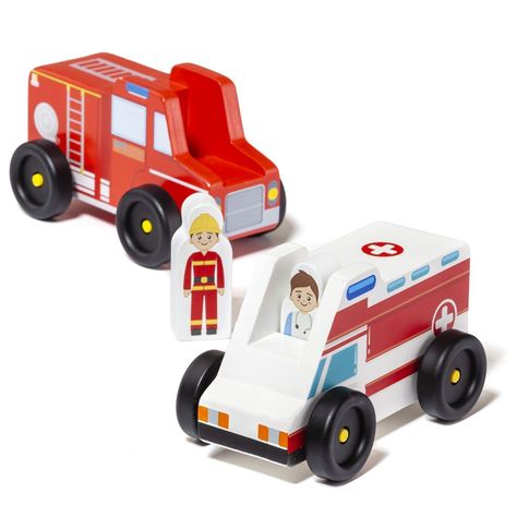 Set Autos De Emergencia De Madera MOLTO-4