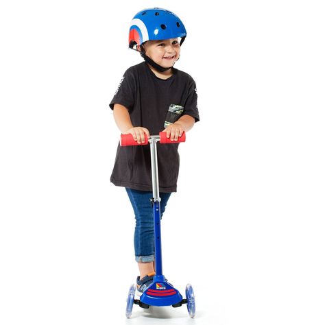 Monopatin Para Niños Con Luces - Maxi Scooter Azul MOLTO-3
