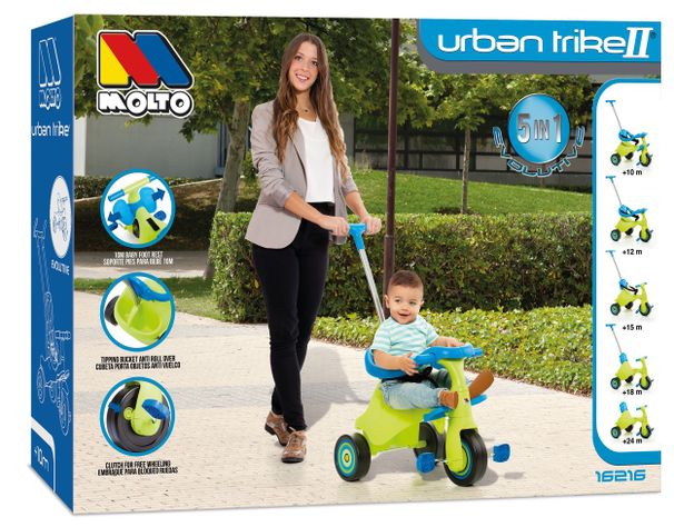 Triciclo Para Niños Verde Molto Urban Trike II City 5 En 1-7