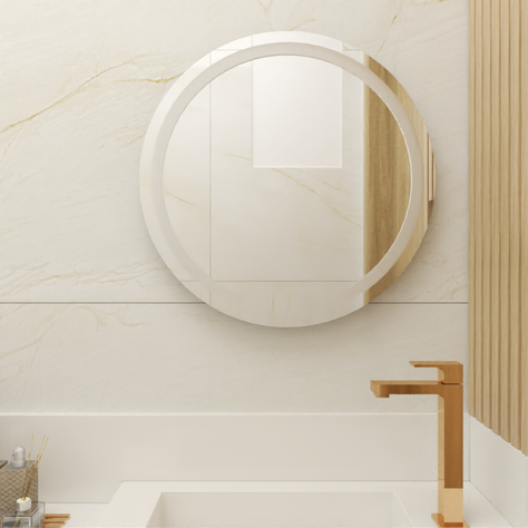 Espejo Ovalle Circular Marco Sandblasting 60x60 cm-2