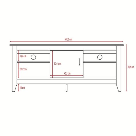 Rack Tv 65" 1 Puerta Fm-005N Negro-7