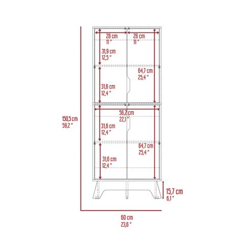 MUEBLE ALACENA 4 PUERTAS FM-001B BLANCO-7