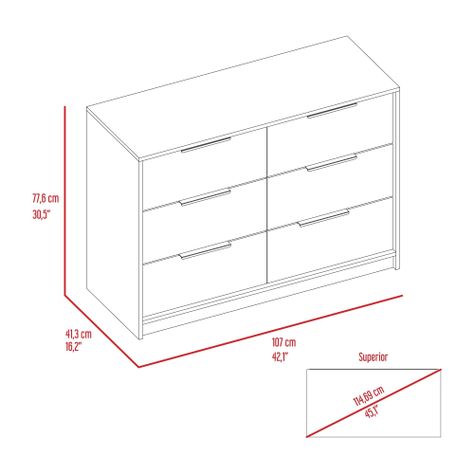 COMODA 4 CAJONES 2 PUERTAS FM-003N - NEGRO Y CAFE CLARO-6