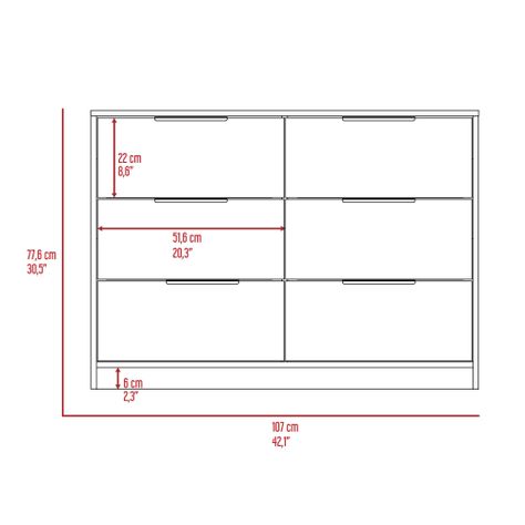 COMODA 4 CAJONES 2 PUERTAS FM-003N - NEGRO Y CAFE CLARO-7
