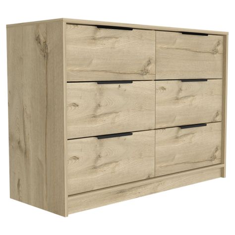 COMODA 4 CAJONES 2 PUERTAS ABATIBLES FM-021C - CAFÉ CLARO-0