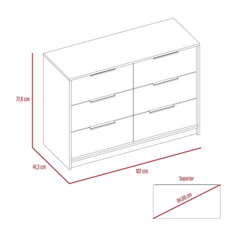 COMODA 4 CAJONES 2 PUERTAS ABATIBLES FM-021C - CAFÉ CLARO-6