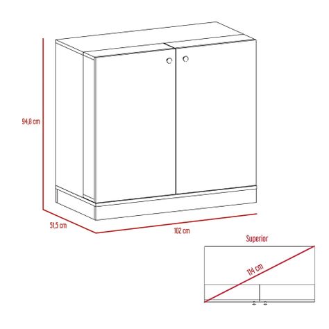 Bar Extensible 12 Botelleros 2 Puerta Fm-012O Café Oscuro-9