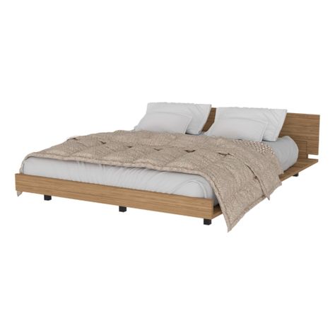 BASE DE CAMA 2 PLAZAS FM-001C - CAFE CLARO-1