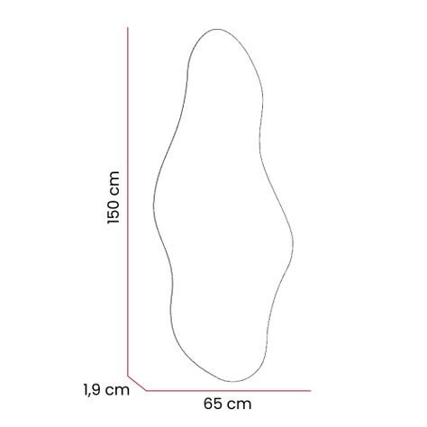 Espejo Con Forma Irregular 150X65X1,9 Cm Fm-021-6