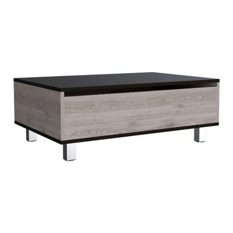 MESA DE CENTRO EXTENSIBLE FM-002G GRIS Y NEGRO-0