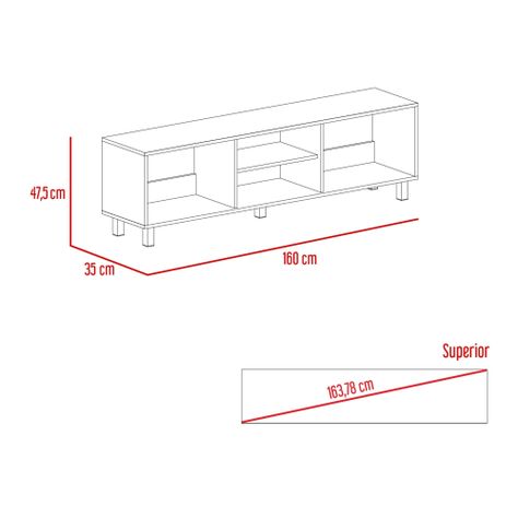RACK TV 70" MULTIUSOS FM-042B - BLANCO-1