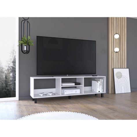 RACK TV 70" MULTIUSOS FM-042B - BLANCO-4
