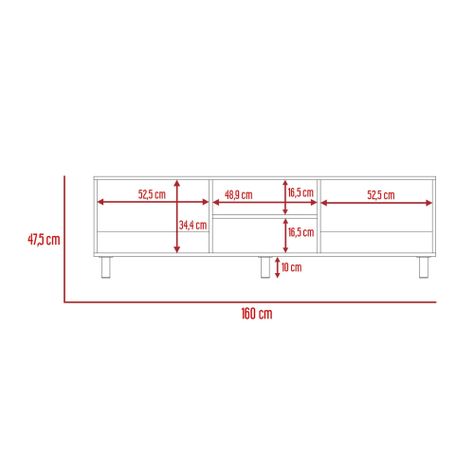 RACK TV 70" MULTIUSOS FM-042B - BLANCO-5