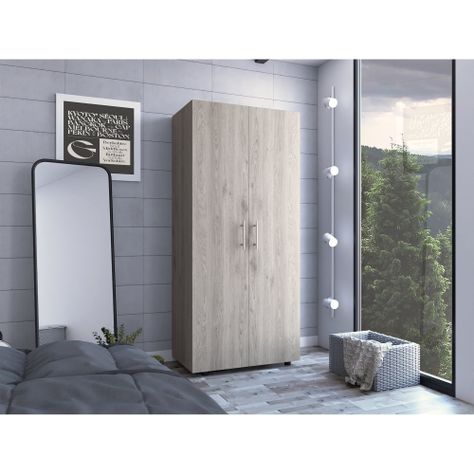 CLOSET 2 PUERTAS FM-021G - GRIS CLARO-4