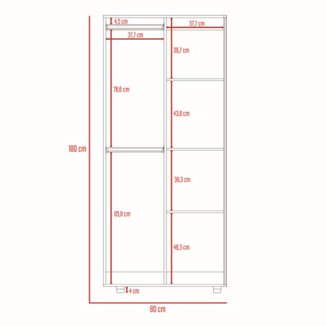CLOSET 2 PUERTAS FM-021G - GRIS CLARO-7