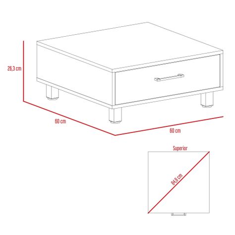 MESA DE CENTRO 1 CAJÓN FM-001N - NEGRO-6