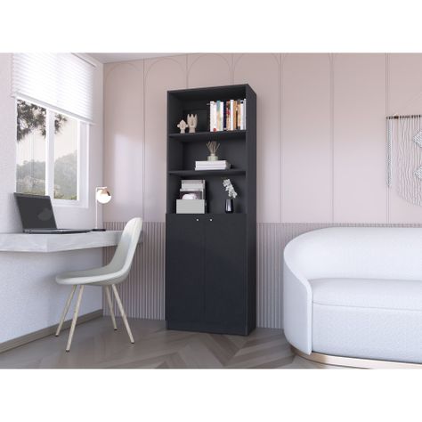ESTANTE 2 PUERTAS FM-020N NEGRO-4