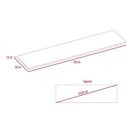 REPISA FLOTANTE 120CM FM-038B - BLANCO-1