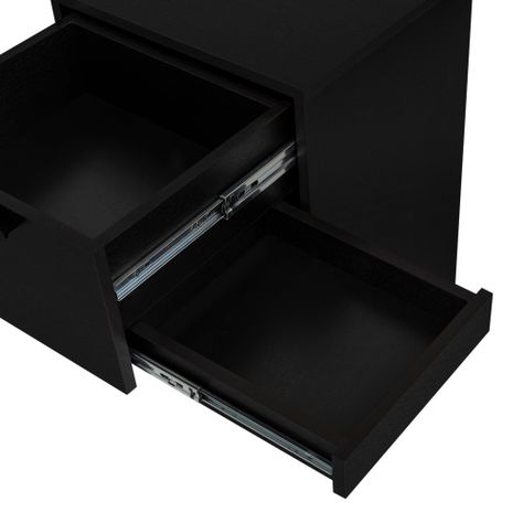 Mesa De Noche Secret Con Cajo Oculto Fm-010N Negro-7
