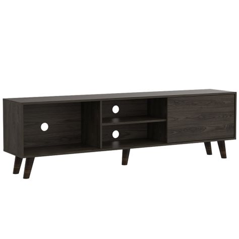 Rack Tv 70" 1 Puerta Fm-015O Café Oscuro-0