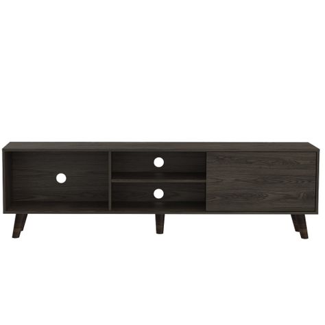 Rack Tv 70" 1 Puerta Fm-015O Café Oscuro-1